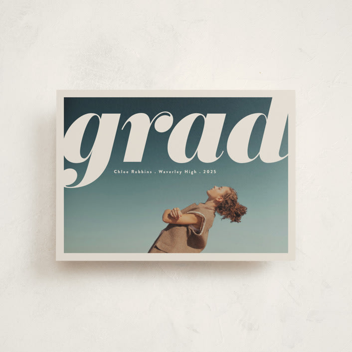 "The Cover" - Graduation Announcements in Mist by Gwen Bedat - Front
