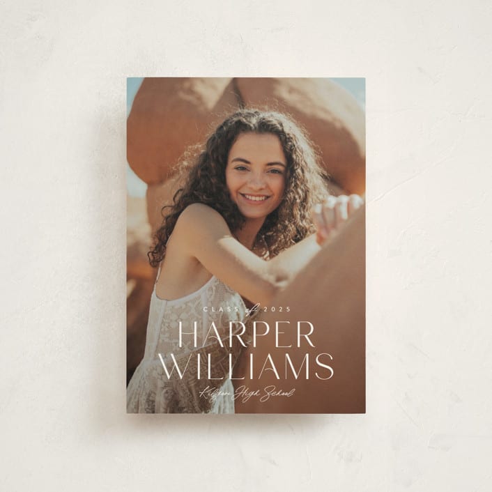 "Momentous" - Graduation Announcements in Salt by Jessica Williams - Front