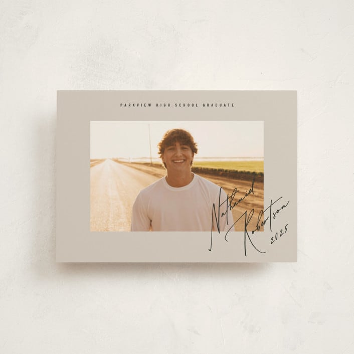 "Grad Signature" - Graduation Announcements in Sandstone by Stacy Maalouf - Front