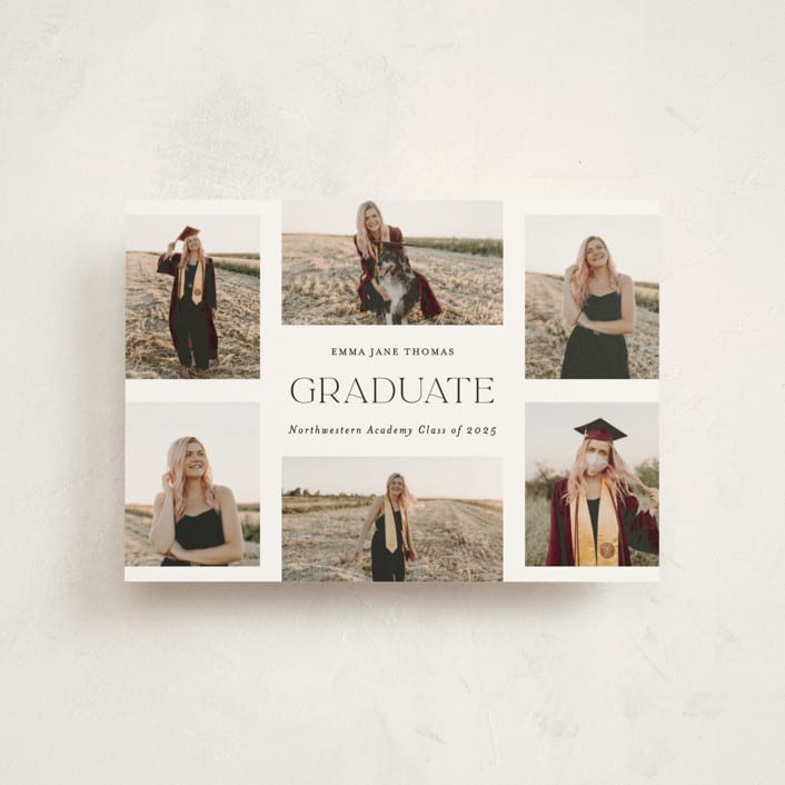 "Graduate Grid" - Graduation Announcements in Classic by Lehan Veenker - Front