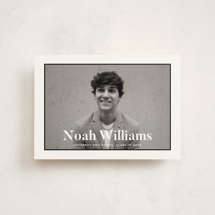 "Maple" - Graduation Announcements in Tuxedo by Annie Shapiro - Front
