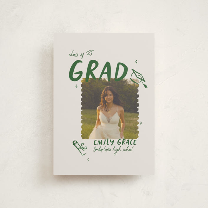 "Playful" - Graduation Announcements in Avocado by Vera Lim - Front
