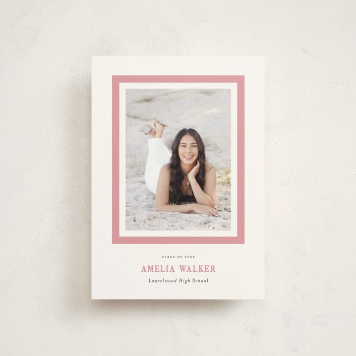 "charm" - Graduation Announcements in Peony by Sara Hicks Malone - Front