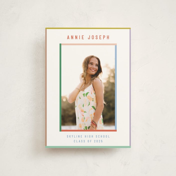 "Color Frame" - Graduation Announcements in Candy by Kelly Watkins - Front