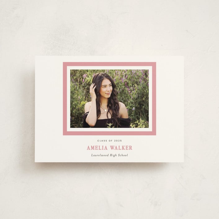 "charm" - Graduation Announcements in Peony by Sara Hicks Malone - Front