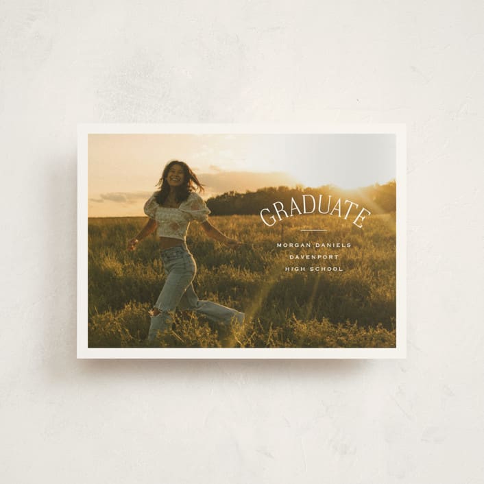 "Study Guide" - Graduation Announcements in Cloud by Carolyn MacLaren - Front