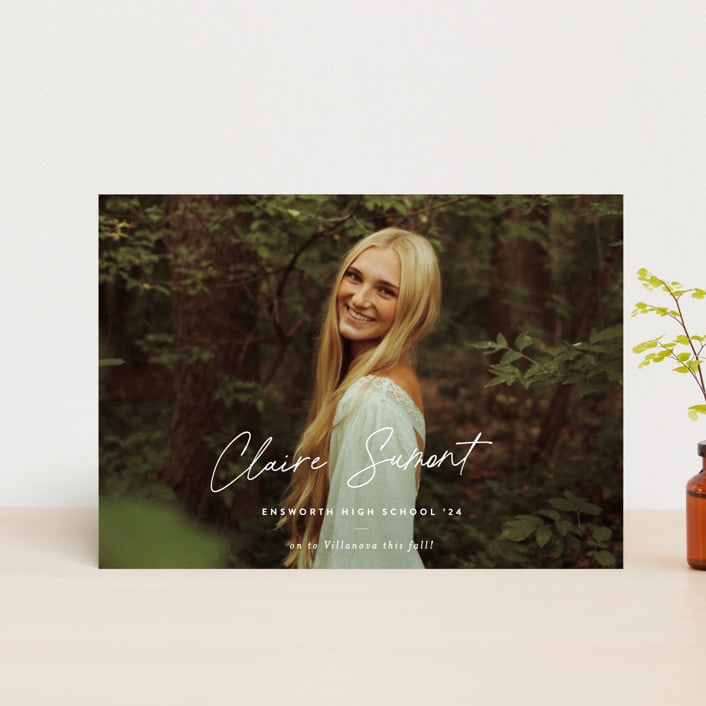 "Journal " - Graduation Announcements in Snow by Sara Hicks Malone - Front