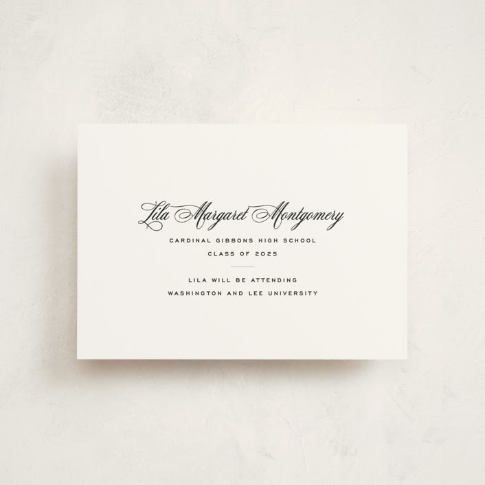 "Cannes" - Graduation Announcements in Pearl by Megan Davis - Front