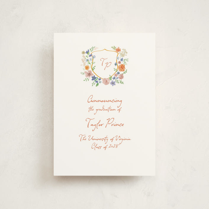 "wildflowers crest" - Graduation Announcements in Hoos by Cass Loh - Front