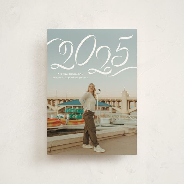 "Ribbon" - Graduation Announcements in Salt by Lea Delaveris - Front