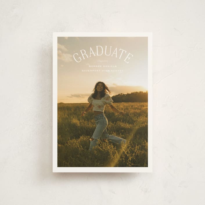 "Study Guide" - Graduation Announcements in Cloud by Carolyn MacLaren - Front