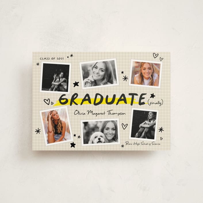 "Grad Journal" - Graduation Announcements in Paper by Orasie - Front