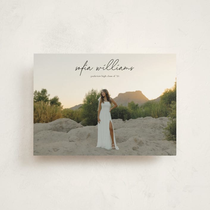 "high script" - Graduation Announcements in Onyx by Eric Ransom - Front