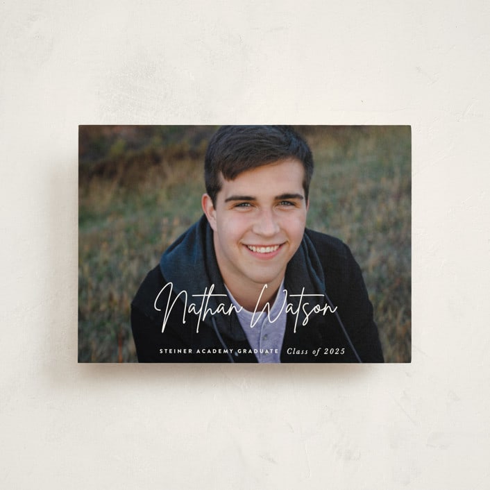 "Signed" - Graduation Announcements in Pearl by Sara Hicks Malone - Front