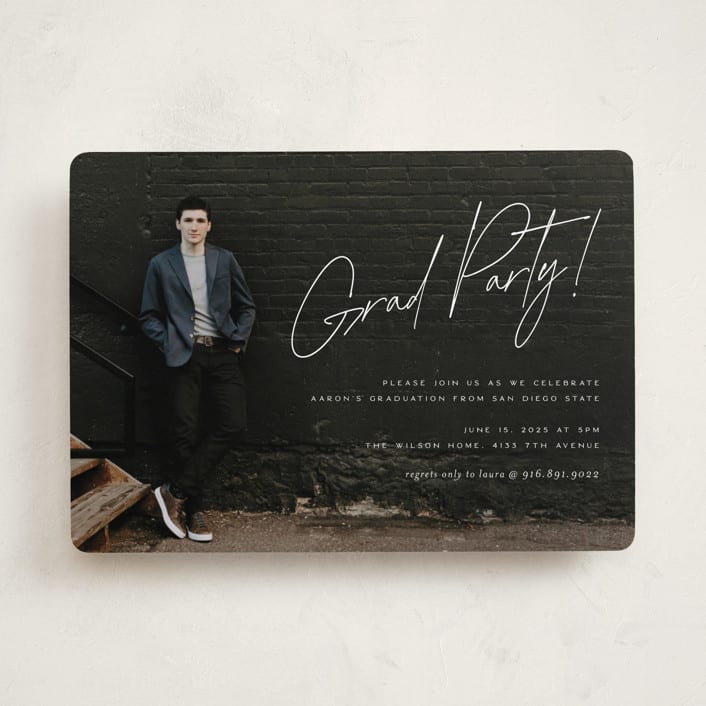 "Written" - Graduation Party Invitations in Cloud by Christie Garcia - Front