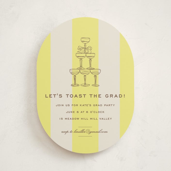 "Campania" - Graduation Party Invitations in Limone by Megan Davis - Front