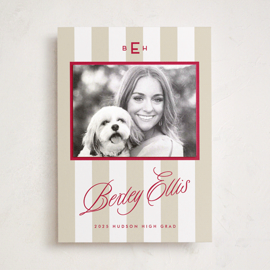 "Bexley" - Graduation Announcement Photo Mount Cards in Parchment by Susan Zinader - Front