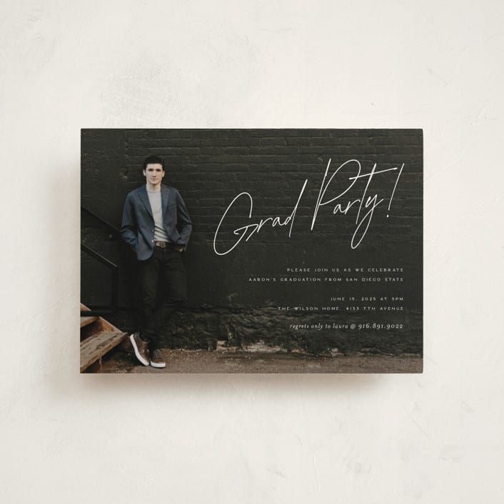 "Written" - Graduation Party Invitations in Cloud by Christie Garcia - Front