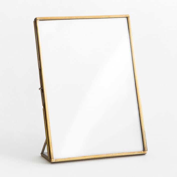 "Brass" - Standing Frame in Gold by Minted - Geometric Picture Frames