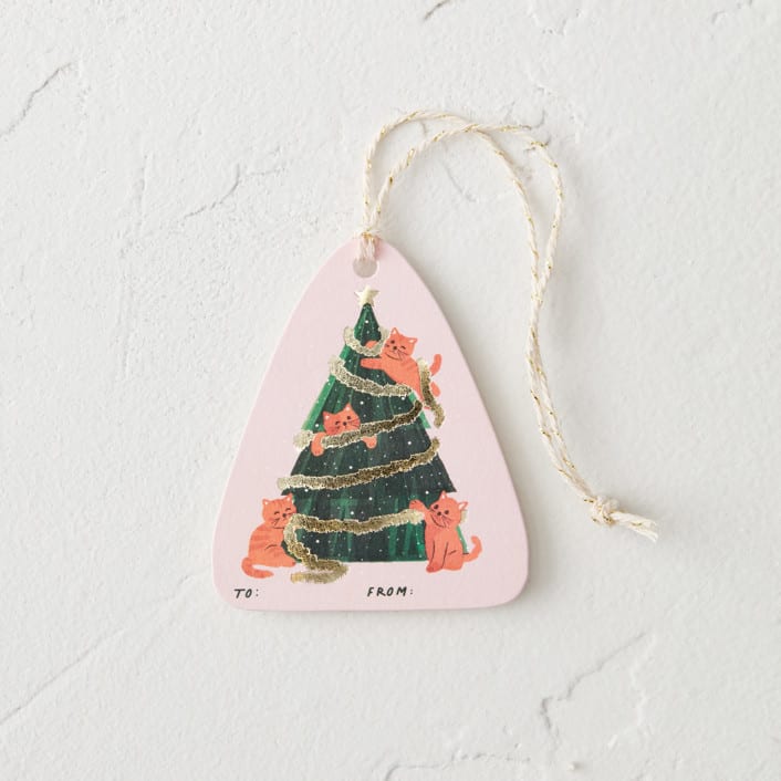 "meows" - Gift Tags in Candy by Jennifer Lew