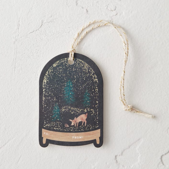 "Snowy Snow globe" - Gift Tags in Midnight by Jackie Crawford