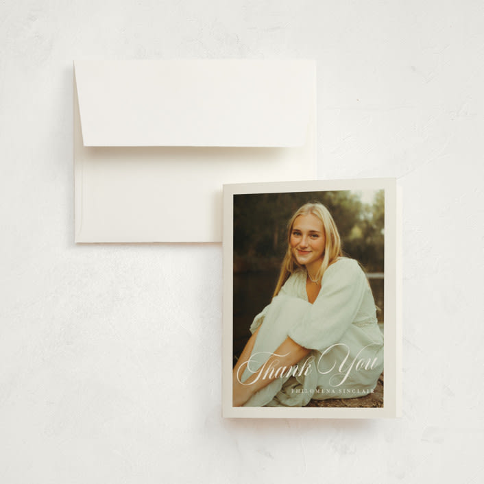 "mustacciuoli" - Graduation Thank You Cards in Crystal by chocomocacino - Front