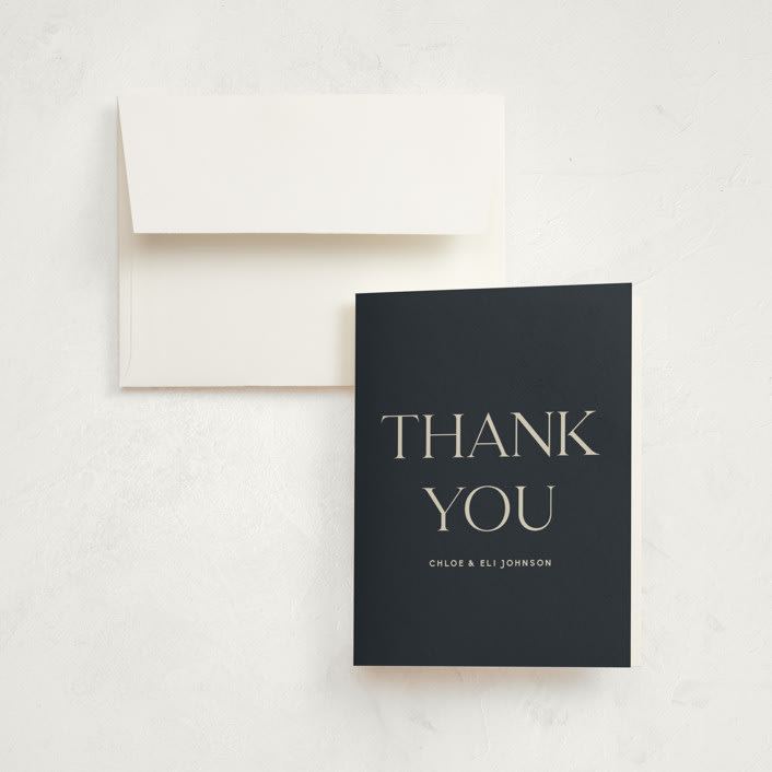 "Double the cheers" - Graduation Thank You Cards in Nightsky by Pati Cascino - Front