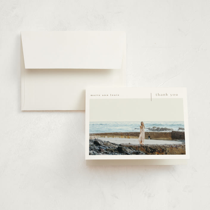 "Maine" - Graduation Thank You Cards in Stone by chocomocacino - Front