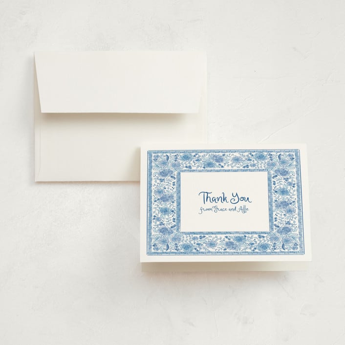"Loire" - Graduation Thank You Cards in Royal Blue by Tamara Hilje - Front