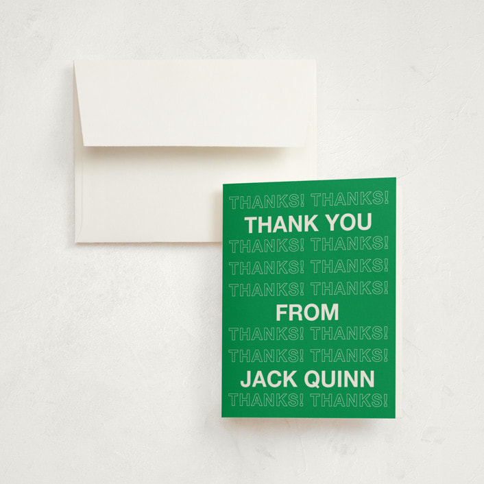 "Be There or Be Square" - Graduation Thank You Cards in Mustang by Cleghorn Creative - Front
