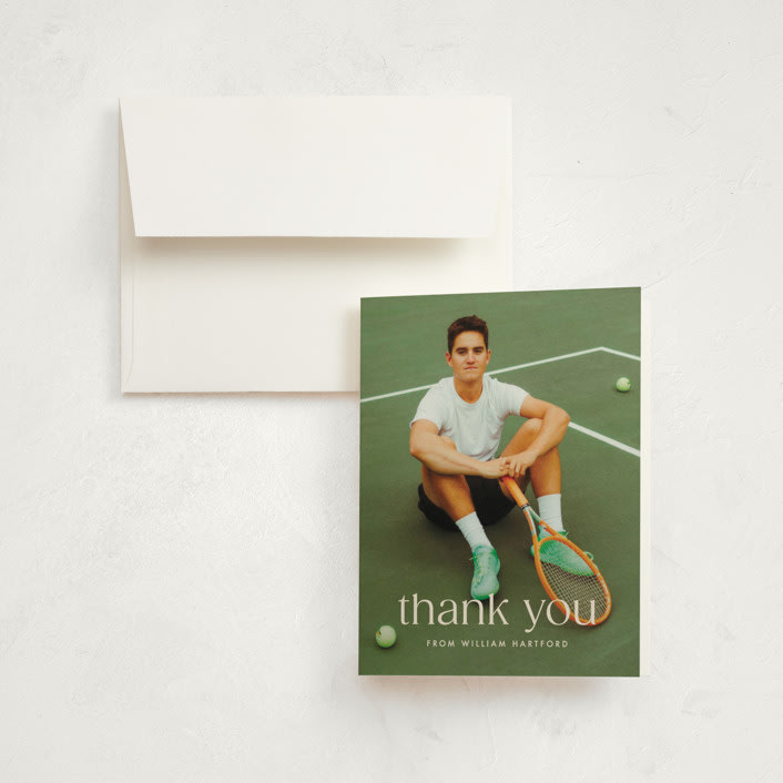 "Hartford" - Graduation Thank You Cards in Silk by Ellen Schlegelmilch - Front