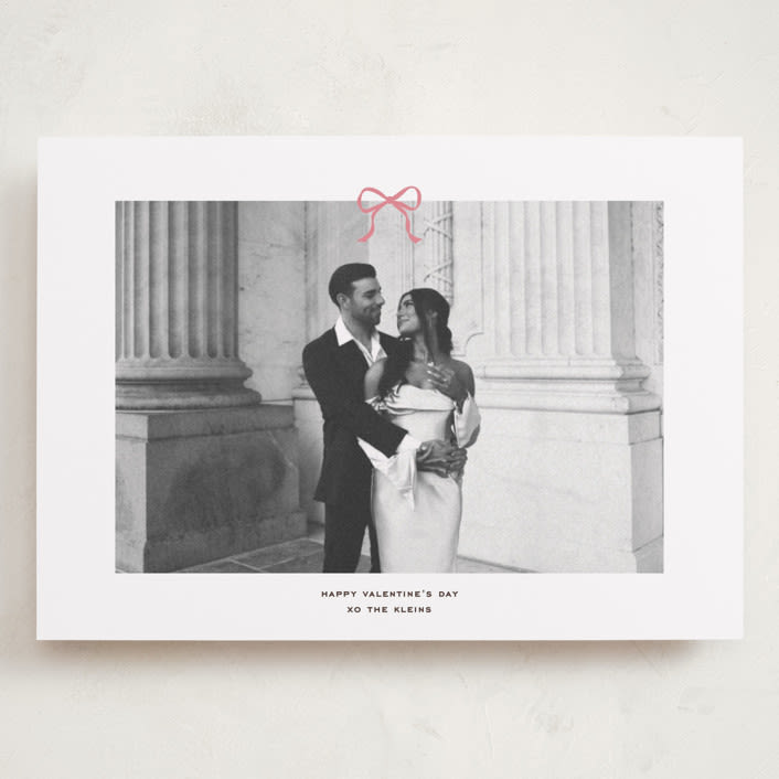 "sealed with a bow" - Valentine's Day Cards in Petal by Annie Shapiro - Front