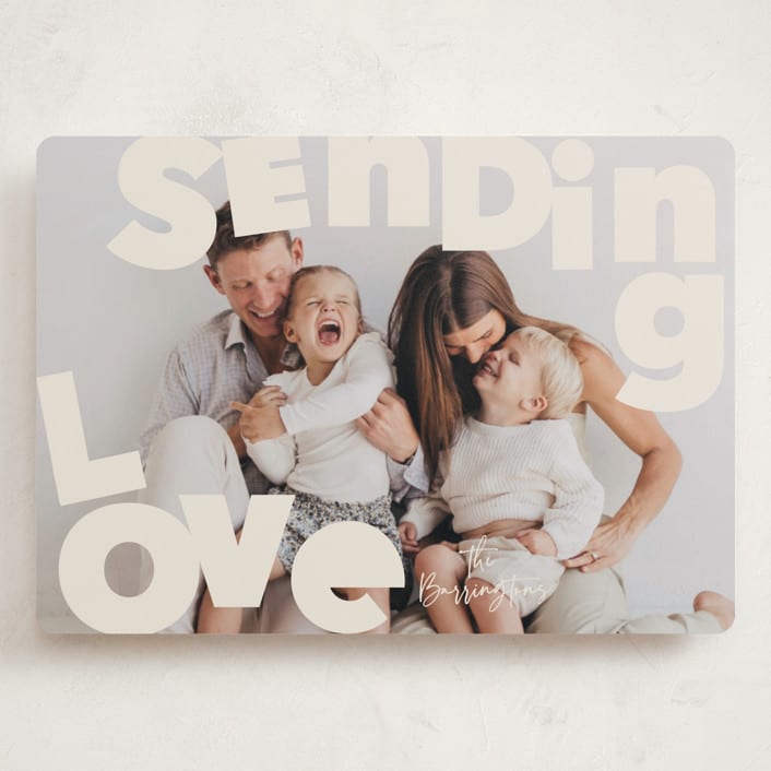 "Big Type" - Valentine's Day Cards in Cream by Baumbirdy - Front