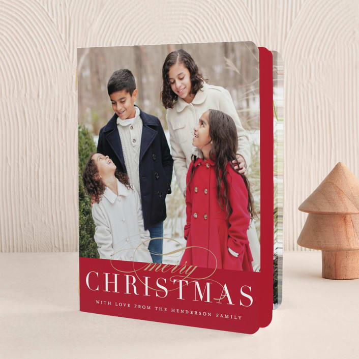 "Simple Elegance" - Holiday Booklette Cards in Cardinal by Jessica Williams - Front