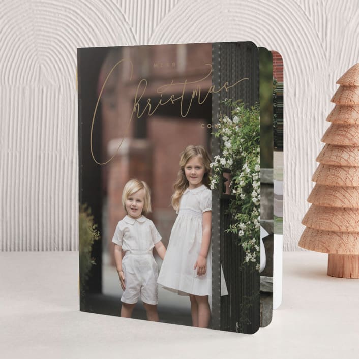 "Vintage Elegance" - Holiday Booklette Cards in Golden by Kristie Kern - Front