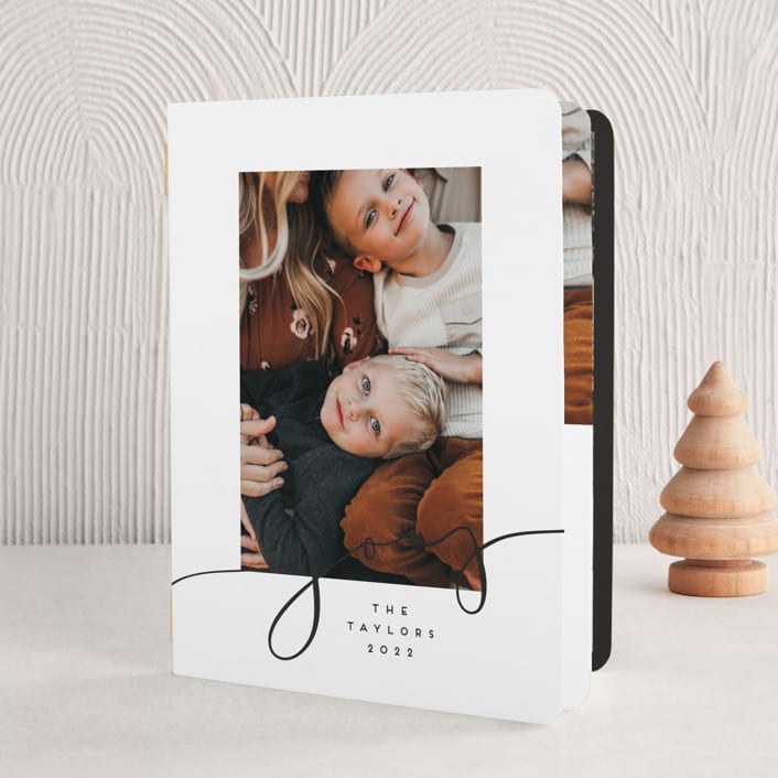 "Minimalist Joy" - Holiday Booklette Cards in Sugar by Erica Krystek - Front