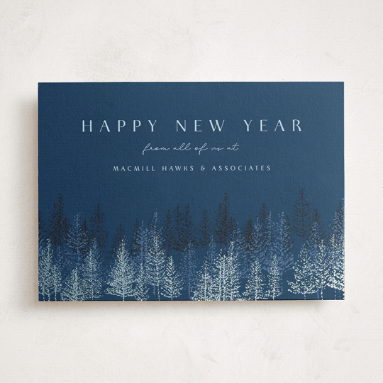 "Pine Pointillism" - Holiday Cards in Midnight by Kaydi Bishop - Front