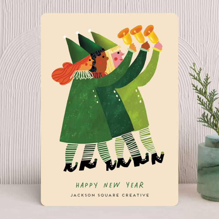 "Forward together" - Holiday Cards in Evergreen by Alexandra Dzh - Front