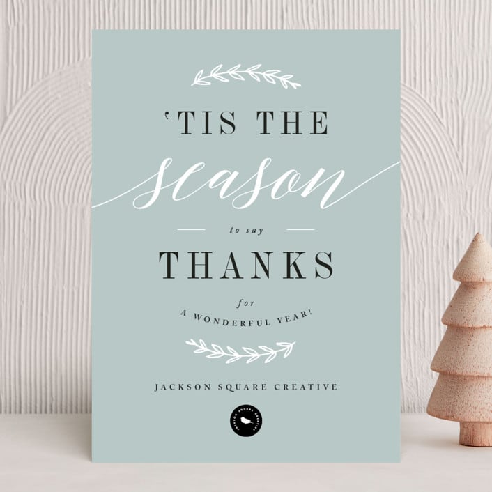 "Elegant Gratitude" - Holiday Cards in Winter by Kelly Schmidt - Front