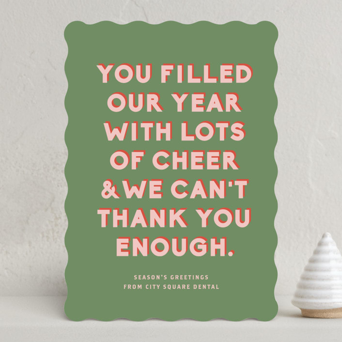 "Year of Cheer" - Holiday Cards in Elf by Olivia Kanaley Inman - Front