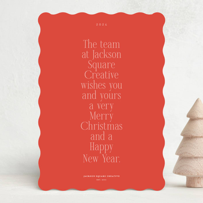 "A message" - Holiday Cards in Rosebud by Hudson meet Rose - Front