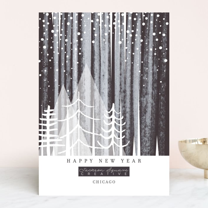"Snowfall" - Holiday Cards in Eclipse by Baumbirdy - Front