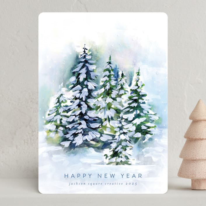 "Snowy Forest" - Holiday Cards in Frost by Nicole Walsh - Front