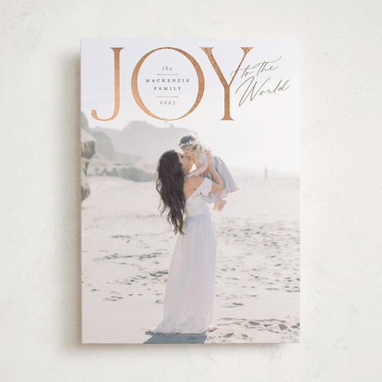 "Joy to All the World" - Holiday Cards in Pine by Wildfield Paper Co - Front