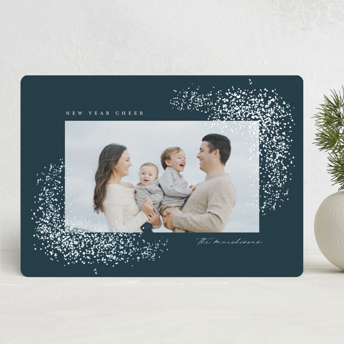 "Glitter" - Holiday Cards in Midnight by Jessica Williams - Front