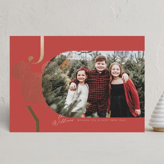 "Disney Mickey Sparkles" - Holiday Cards in Stocking by Vera Lim - Front