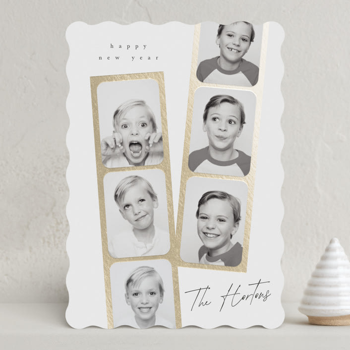 "Snapshots" - Holiday Cards in Snowfall by Leah Bisch - Front