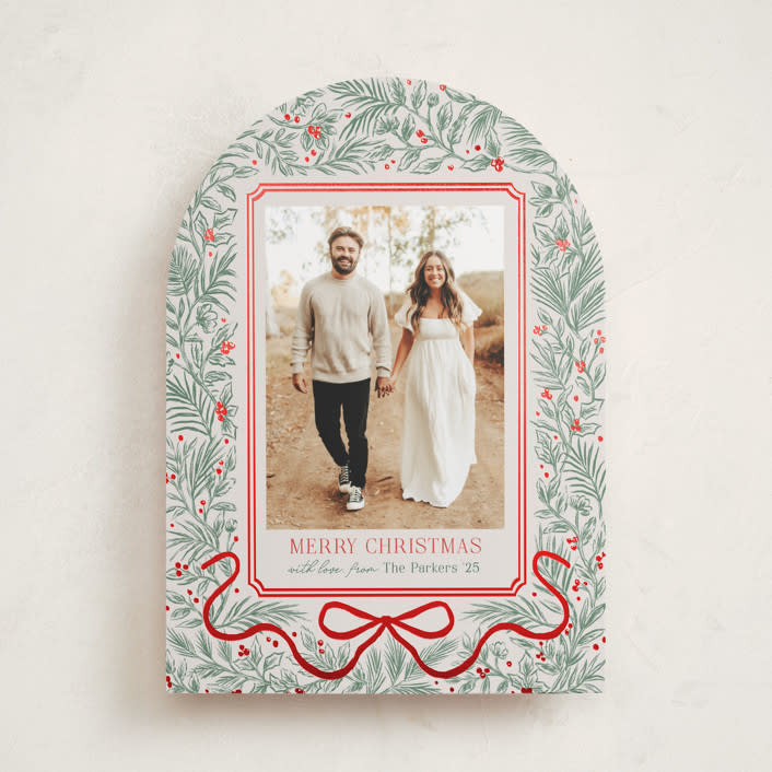 "Merry Botanical" - Holiday Cards in Pine by Elly - Front
