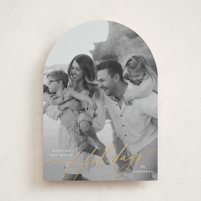 "Elegant Holiday" - Holiday Cards in Snow by Carolyn Nicks - Front