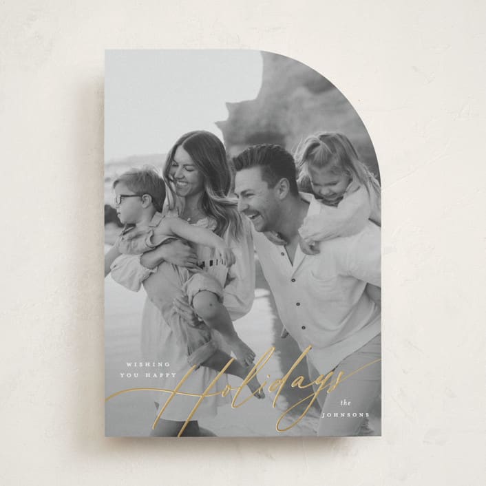 "Elegant Holiday" - Holiday Cards in Snow by Carolyn Nicks - Front